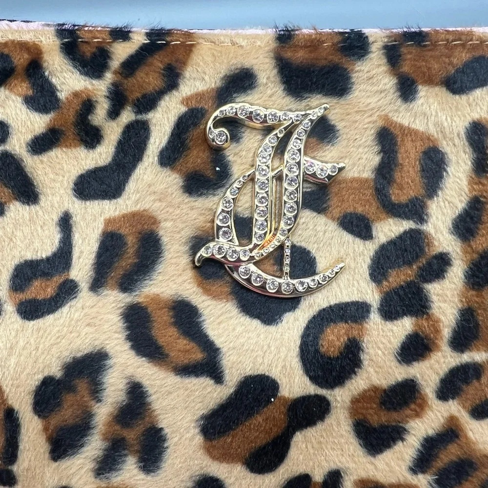 Juicy couture leopard print cosmetics bag